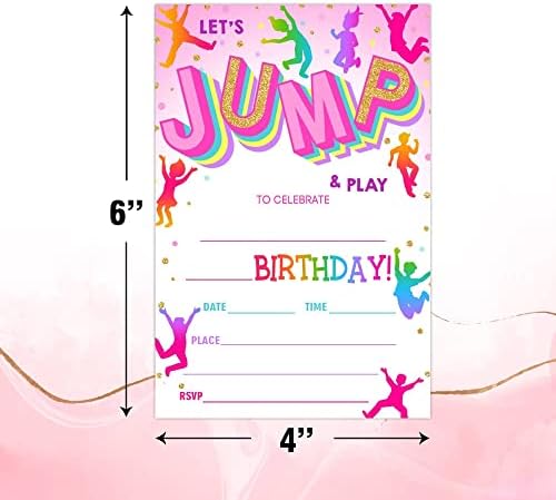 Pozivnice za rođendanska zabava Wuinck, hajde, preskočimo pozivnice za decu, dečke i devojke, dostava