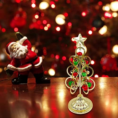 Qonioi tanlop metalni božićni jednorođeni ukras od kovanog gvožđe zaslon zaslona Božićni ukras 10 inčni dekorativni ukrasi Mini Xmas stablo pogodno za vašu porodicu i prijatelje