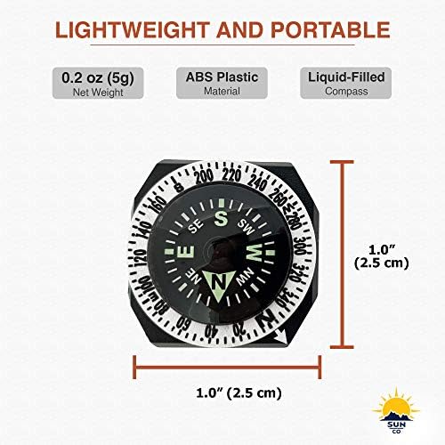 Sun Company GoCompass-kompasi za ručni kompas | sat ili Paracord narukvica sa rotirajućim okvirom