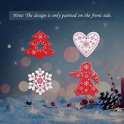 SHEGRACE 20 komad Božić ukrasi drvo dekoracije, Božić viseći ukrasi za Christmastree poklon oznake Decor Party