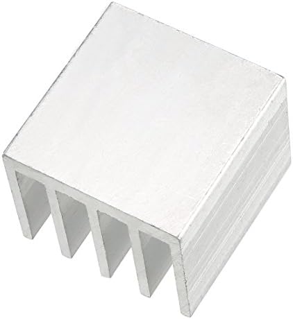 Uxcell Aluminium Heatsink Cooler ploča za hlađenje Fin srebrni ton 20mmx20mmx16mm 5kom za LED poluvodički integrisani