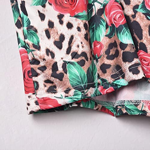 OPLXUO WOMENS Ljetne kratke hlače 2023 Boho cvjetni print elastični visoki struk casual na plaži