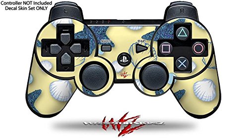 Wraptorskinz naljepnica stil kože kompatibilan sa Sony PS3 kontroler-Starfish i mora granata Yellow Sunshine