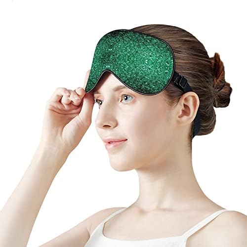 Prekrasna smaragdna zelena svjetluca Spava za spavanje očiju maska ​​Slatka sjenila za sjenilo