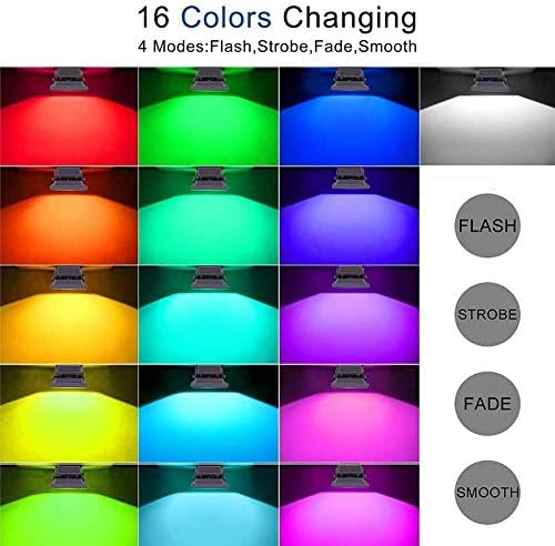 100w ekvivalentna Led boja koja mijenja poplavna svjetla Multi Colors RGB Uplighting sa daljinskim, IP65 vodootporno scensko svjetlo, LED svjetlo u boji sa mogućnošću zatamnjivanja , Poplavno svjetlo za dekor na otvorenom za Božićnu zabavu