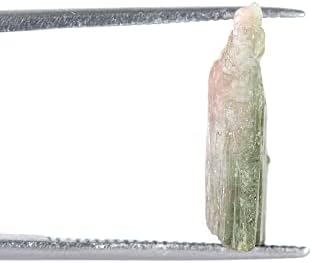 Gemhub certificirani labavi liječenje kristalno zeleni turmalinski grubi 4,90 ct. Labavi dragulj