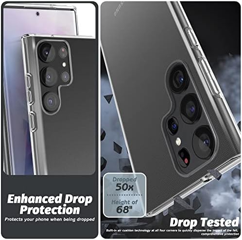 Orzero futrola za telefon kompatibilna za Samsung Galaxy S23 Ultra 5G, sa 2 pakovanja meke zaštite