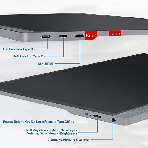 NexiGo 4k prijenosni Monitor-Premium 15.6 inčni Ultra HD 2160p IPS USB Type-C ekran računara, ekran za njegu