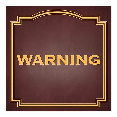 CGsignLab | Upozorenje -Classic Brown prozor Cling | 12 x12