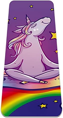 Siebzeh Unicorn Doing Yoga Premium Thick Yoga Mat Eco Friendly Rubber Health & amp; fitnes Non Slip Mat za sve