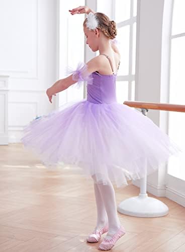 Paotit Girls Ballet Leotards Lyrical suknja Swan Lake Ballerina Dance Haljine Ballet Princess