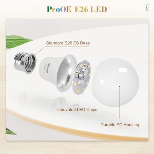 DiCUNO ProOE A19 LED Sijalice 60W ekvivalentne, 5000k dnevna svjetlost Bijela, 806 lumena 9W LED