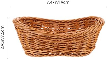 TOFCICU Otoman nosač Wicker Basket za hljeb Ručno u obliku skladištenja Košarica od slame tkani voćni povrće