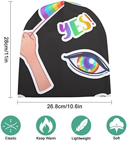 Baikutouan LGBT Gay Pride Logo Ispiši Beanie kape za muškarce Žene sa dizajnom lubanja