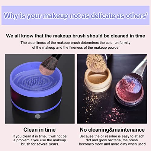 SOGUE električni Makeup Brush Cleaner Pro sa silika Gel mat Bowl prijenosni automatski USB Type-C, kozmetički alati za čišćenje četkica za šminkanje Mašina za pranje