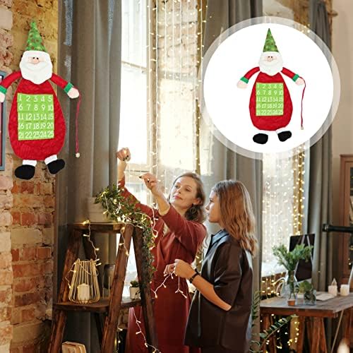 Toddmomy Ornament Sezonski zid Santa dekoracije odbrojavanje Holiday Doll to Hanging Home D Office Kid