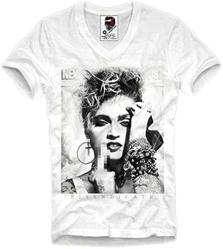 E1syndicate T Shirt Madonna kraljica POP FLIP off Birdie FCUK bomba