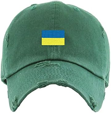 Ukrajina zastava Vintage bejzbol kapa izgrađeni pamučni podesivi nevolje