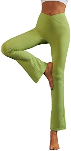 Lemonsky ženske casual bljeskalice yoga hlače v crossover visokog struka Bootleg Work Work Hlače