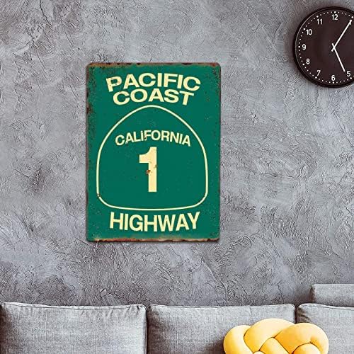 Vintage Metal Tin znak Tihom obala Autocesta Kalifornija Dekor opatija Street Got Surf Tin znakovi Ljeto