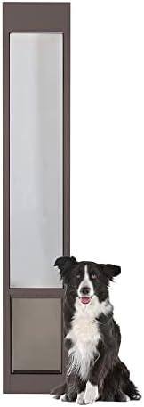 PetSafe 1-komad klizna stakla pet vrata za pse & mačke - Podesiva visina 75 7/8 do 80 11/16- veliki, Bronza, No-Cut instalacija, Aluminij Patio panel umetak, odličan za iznajmljivače ili sezonska instalacija