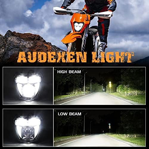 AUDEXEN LED prednja svjetla 65W Duga Svjetla, kratka svjetla i dnevna svjetla kompatibilna sa Dirt Bikes Off Road SX XC SX-F SXF EXC EXC-F Pit Bike motocikl ATV