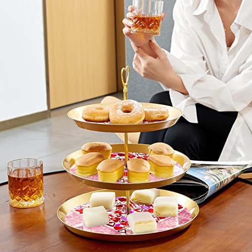 Tfcocft stalak za torte, set za prikaz desertnog stola, ploča za prikaz deserta voća,šareni uzorak
