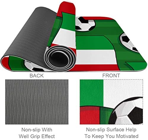 Siebzeh Italija zastave fudbalske lopte Premium debeli Yoga Mat Eco Friendly Rubber Health & amp; Fitness non