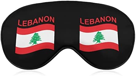 Zastava države Libanon Maska za oči za spavanje Zamljivanje noćno povezivanje sa podesivim kaišem za muškarce