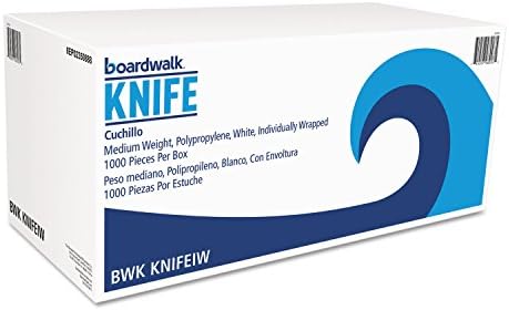 Boardwalk Knifeiw Polipropilenski Pribor Za Jelo Sa Srednjom Težinom, Noževi, Bijeli, 1000 / Karton