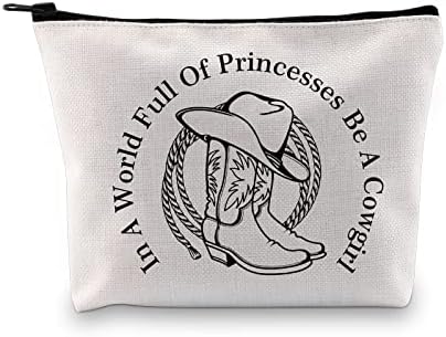 MniGiu Cowgirl kozmetička torba za šminku zapadna kaubojka u svijetu punom princezama bila je krava putokaz