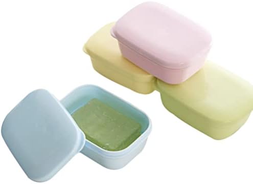 Zerodeko Travel Container 4pcs Travel Soap kutija sapun sa sapun za suđe dvostruko sloj Sapun Sapun Case