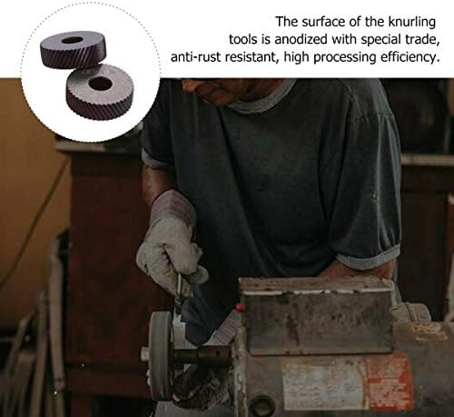 GOOFFY Rotirajuća glava alat za Knurling, Linearni Knurl točak alat za Knurling sa dvostrukim kotačem čvrst točak