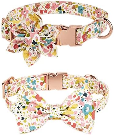 Ogrlica za pse cvjetni pas za djevojke za djevojčice Soft Comfy ogrlice za kućne ljubimce sa sigurnosnim