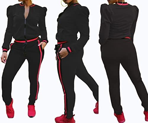 Ženska trenerka 2 komada odijela casual dugih rukava puni pauša puni zip jakne i hlače Sport set duksenja