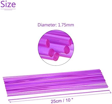 Dmiotech 40 pakovanje 10-in dugih ploča sa dugim pločicama, 1,75 mm filament čiste ljubičaste, za 3D olovke