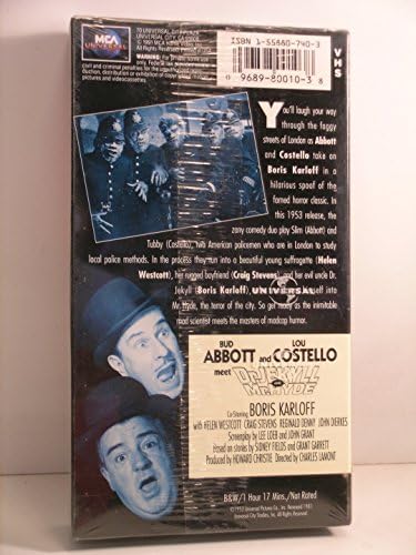 Bud Abbott & Lou Costello Upoznajte doktora Jekyla i gospodina Hyde-VHS video kasete