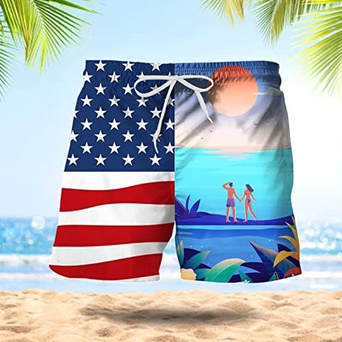 BMISEGM plaže kratke hlače za muškarce Muške proljeće Ljetne casual hlače zastava zastava tiskani