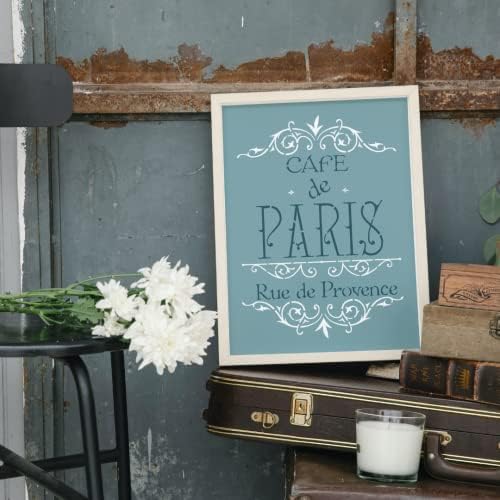 Cafe De Paris Elegant Stencil DIY namještaj & zidni znak najbolji vinil velike šablone za farbanje na drvo,
