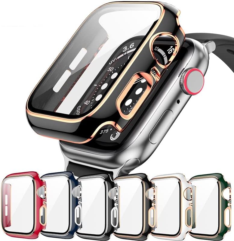 Ankang staklo + poklopac za Apple Watch Case 45mm 41mm 44mm 40mm Dva boja Zaštitni zaslon Brumper