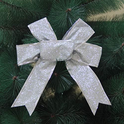SewAcc 5pcs Veliki božićni luk blistavi vrpca poklon poklon knot xmas bowknot ukrasi ukrasni lukovi za ukrašavanje božićnog stabla