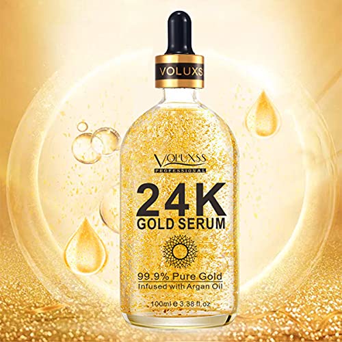 Voluxss 24K zlatni Serum za lice, skin Brightening Anti Aging Serum za lice sa vitaminom C Serum, hijaluronska