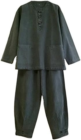 Altair muškarci žene pamuk vez Shirt pantalone set Hanbok Zen meditacija Odjeća, hram Odjeća