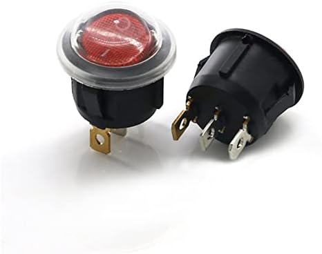 Preklopni prekidač 10kom On / Off okrugli prekidač LED osvijetljeni Mini crni bijeli crveni