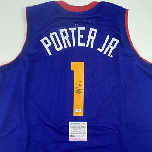 Autographing / potpisan Michael Porter Jr. Denver Royal Blue Basketball Jersey PSA / DNA COA