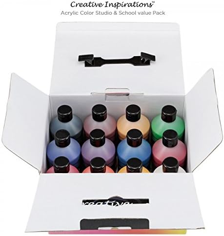 Creative Inspirations artist akrilni set boja u 12 različitih boja - 16 Oz flaša - dvostruko pakovanje