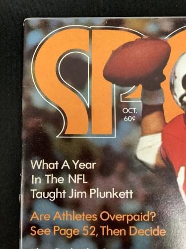 Jim Plunkett potpisao Sport Mag Oct 72 Nema etiketa Patriot Football Autograph JSA - AUTOGREME FOOTBALS
