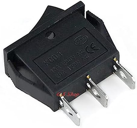 Sutk 5pcs KCD3 Rocker Switch 15A / 20A 125V / 250V uključen na 3 pozicija 3 pin Električna oprema