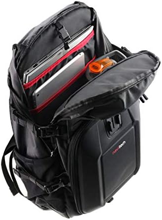 Navitech akcijski ruksak i crna futrola za pohranu s integriranim remenom prsa kompatibilan sa SJCAM SJ8 Plus