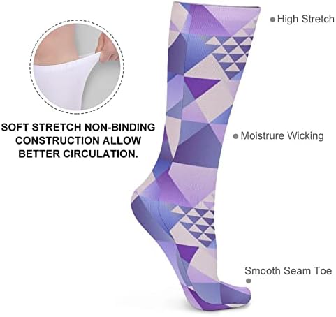 WEEDKEYCAT Ultra Violet Art Deco debele čarape novost Funny Print grafički Casual toplo Mid Tube